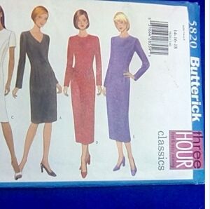 Butterick 3hr Classics V. Easy Sz 14-16-18